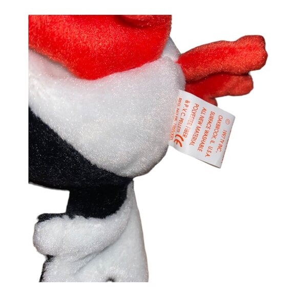 Ty Beanie Baby Puffin Puffer Plush Toy - Black/White/Red - 1997 Collectible W/ T - Picture 9 of 9